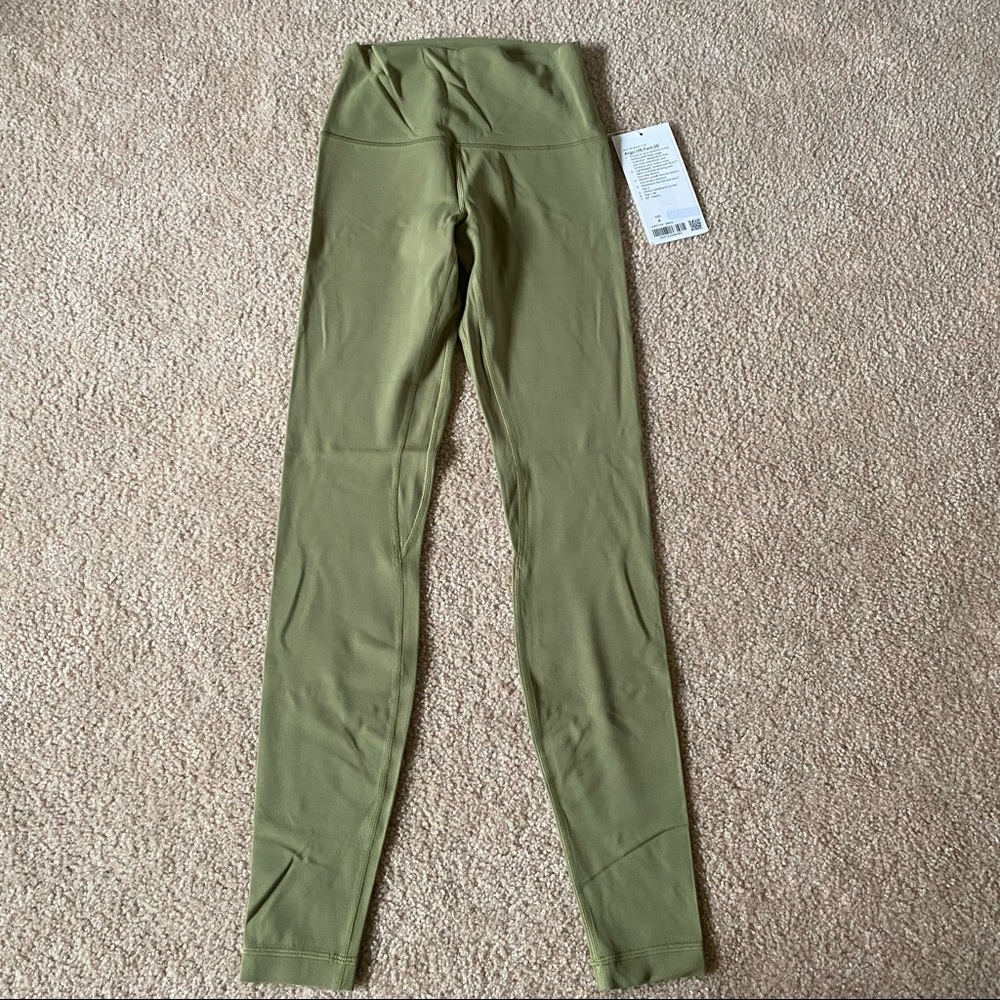 NWT Lululemon Align Pant 28” Size 4 Bronze Green